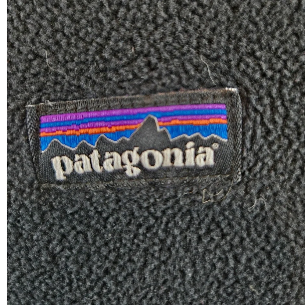 Patagonia Synchilla Quarter Zip Mens Large Black The Middle 100th Episode Fleece